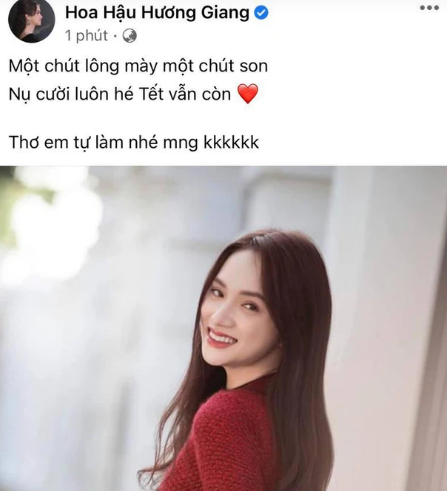 Hương Giang đúng chuẩn phụ nữ viên mãn trong tình yêu, cười tươi hạnh phúc và còn học làm thơ